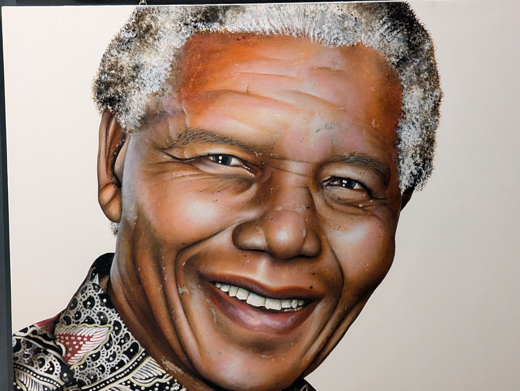 Art work in Franschhoek. Mandela is everywhere.