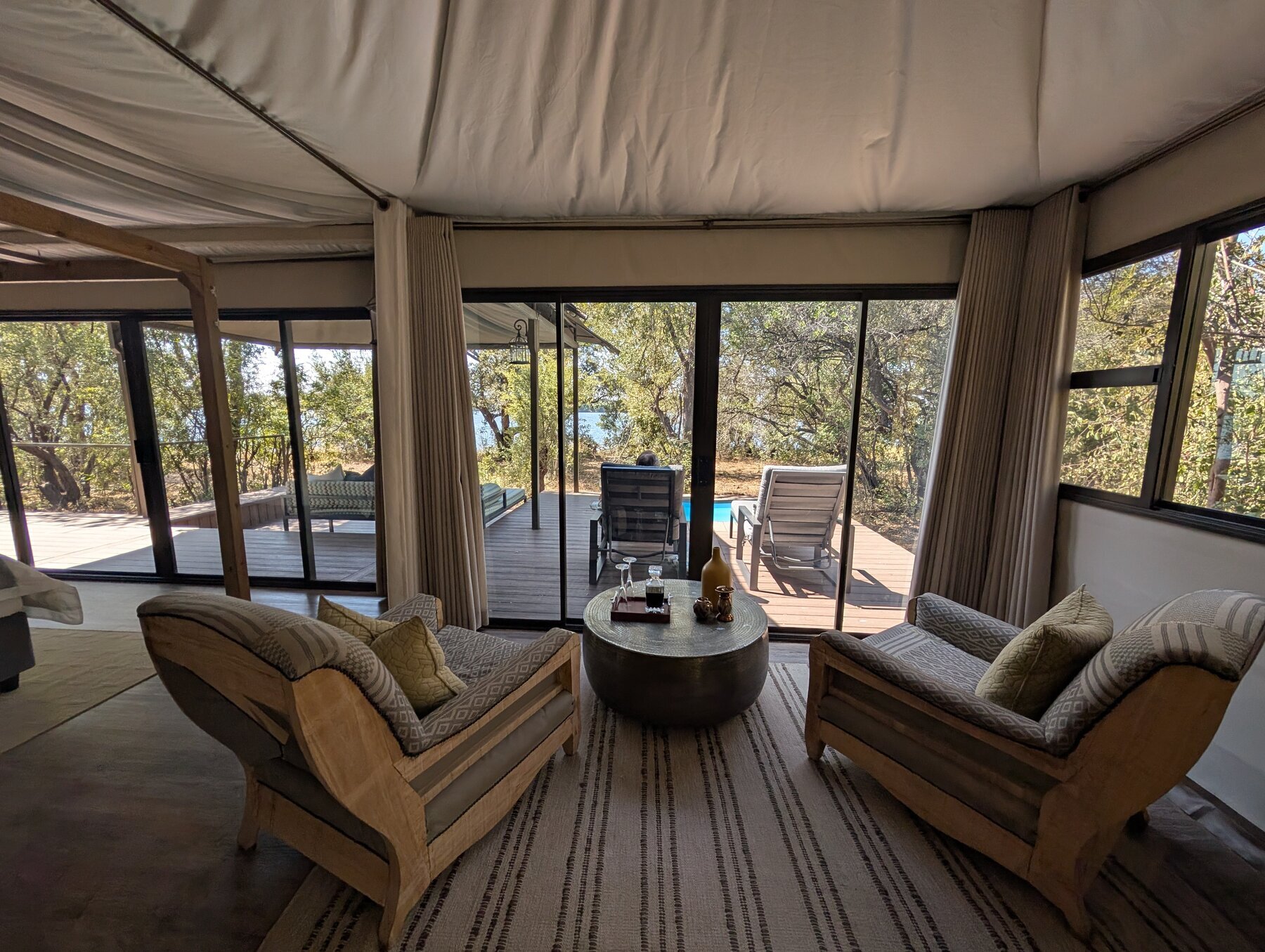 View out of Old Drift Lodge.