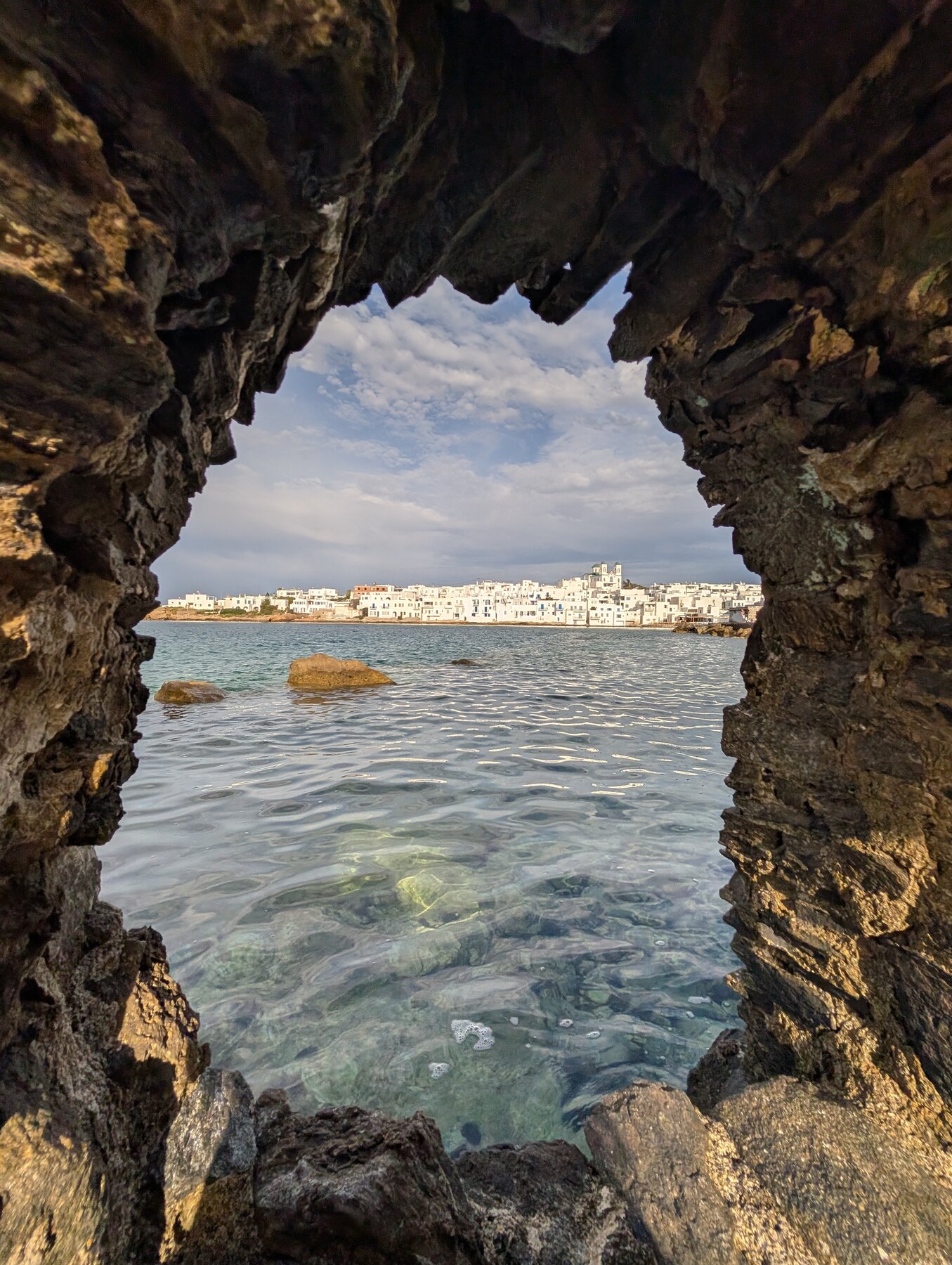 View of Little Venice through ancient wall