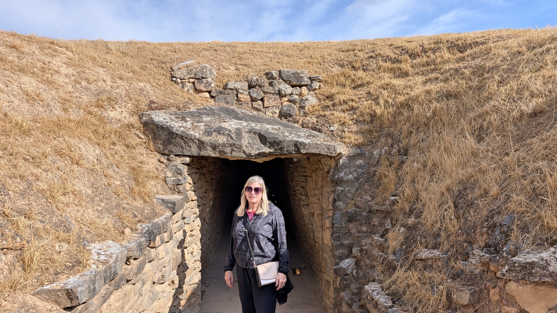 The Dolmen of Viera features a long entrance to what is assumed to be the burial site.