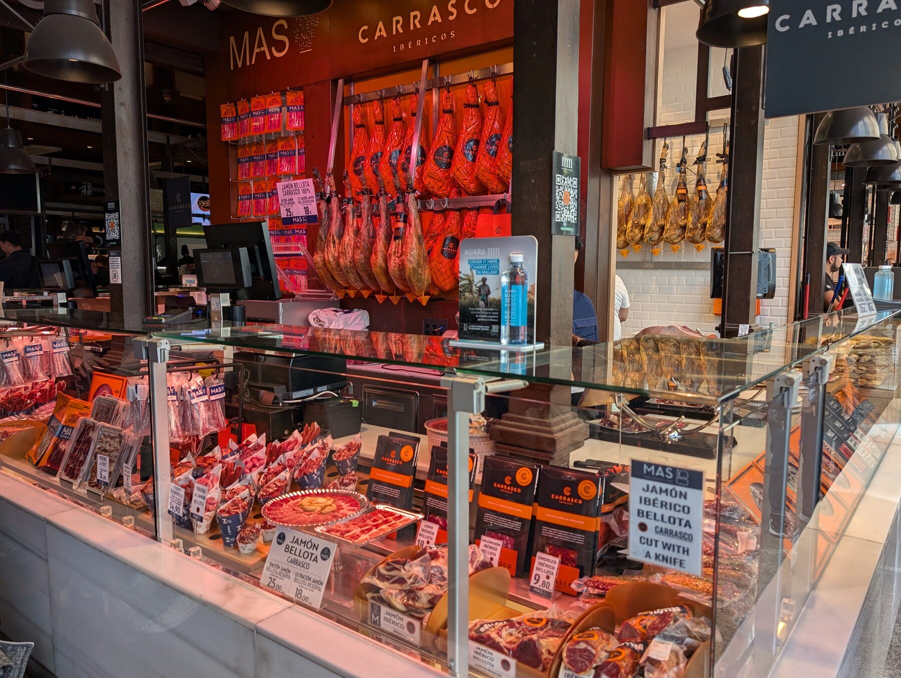 Typical meat counter