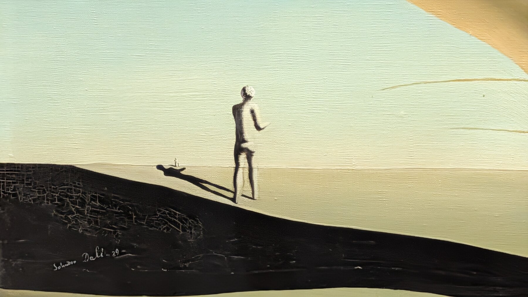 Detail of Dalí's Great Masturbator, including his signature