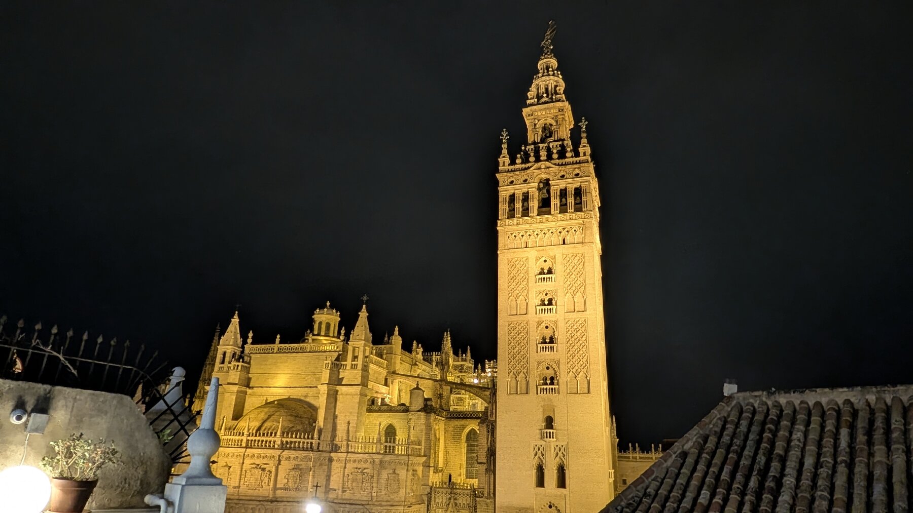  The large bell tower is largely a 12th-Century minaret, with only the top 20% being later Christian additions.